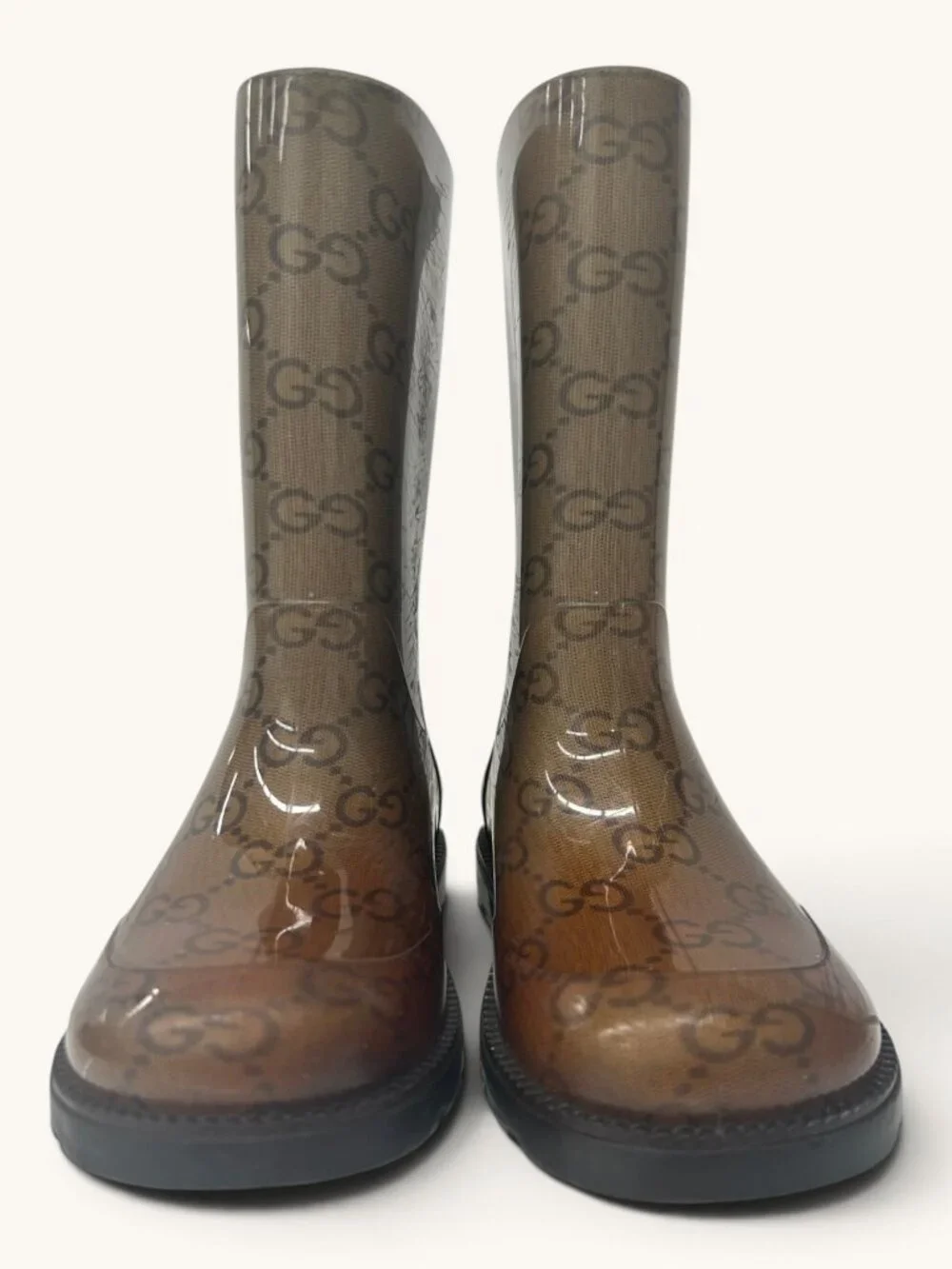 Authentic Gucci Kids GG Monogram Rain Boots - Size IT 25